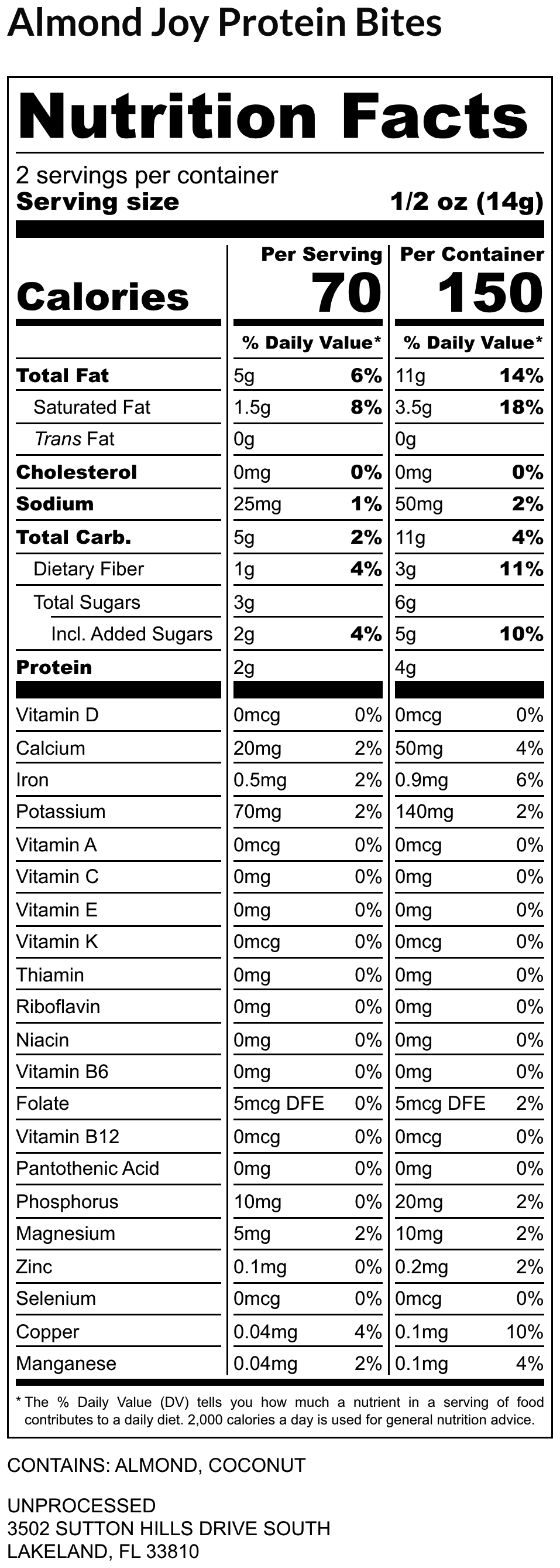 Almond Joy Protein Bites
